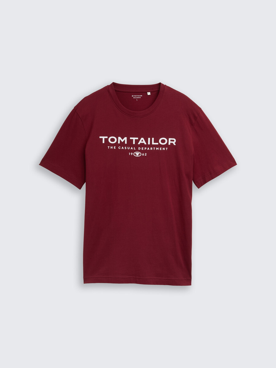 t-shirt in cotone con stampa del logo