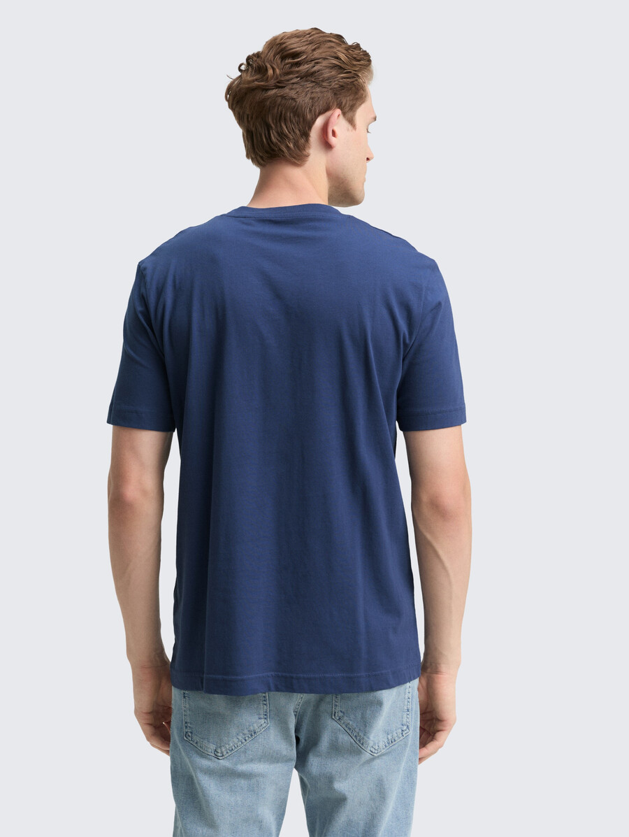 t-shirt in cotone con stampa del logo