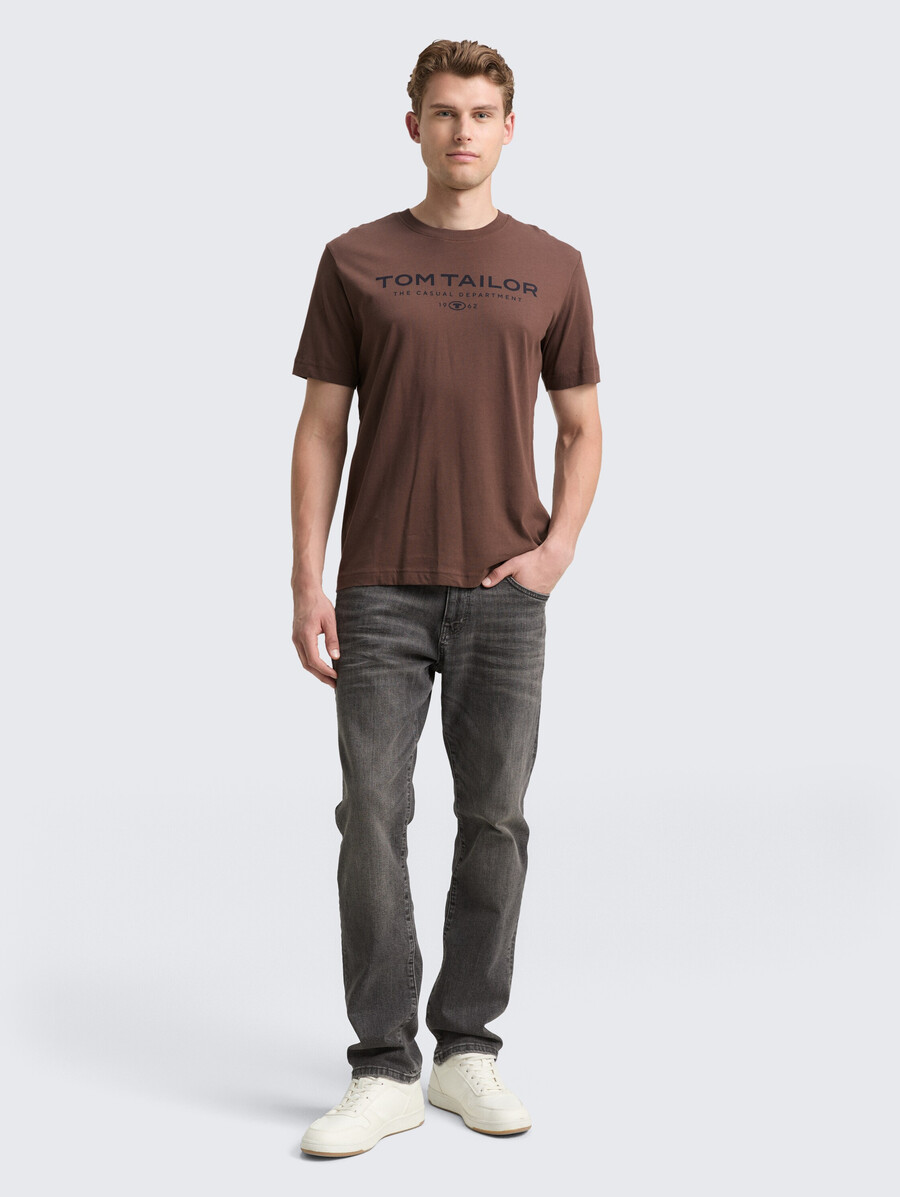 t-shirt in cotone con stampa del logo