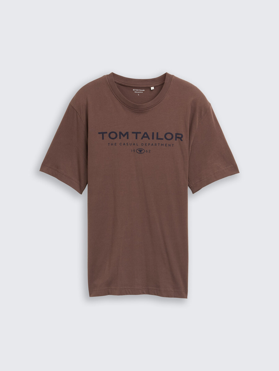 t-shirt in cotone con stampa del logo