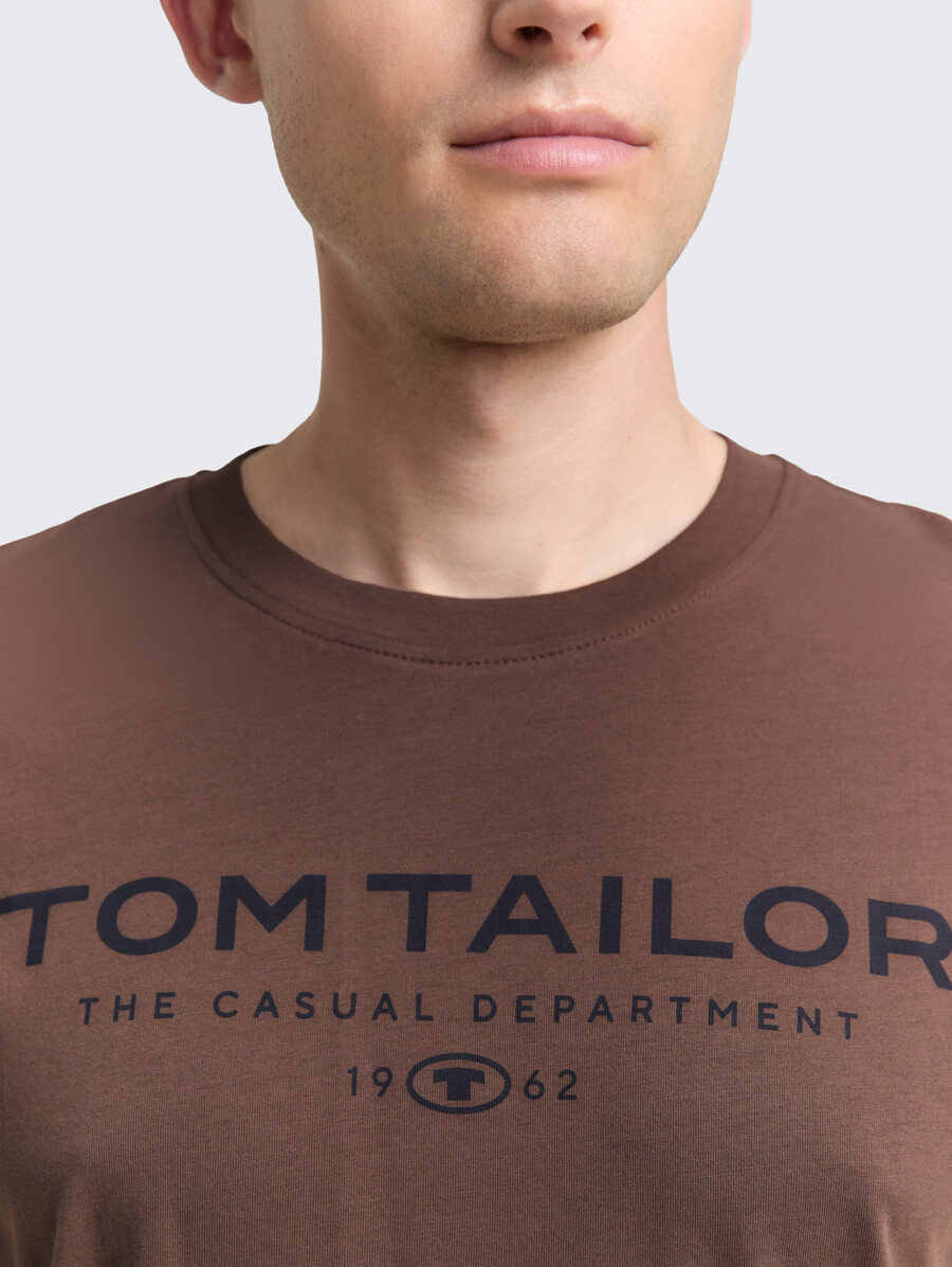 t-shirt in cotone con stampa del logo