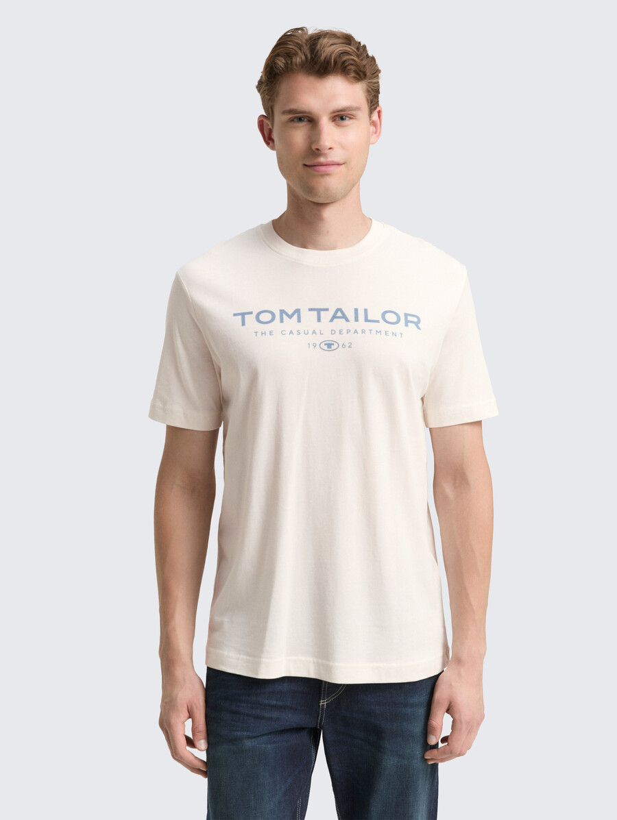 t-shirt in cotone con stampa del logo