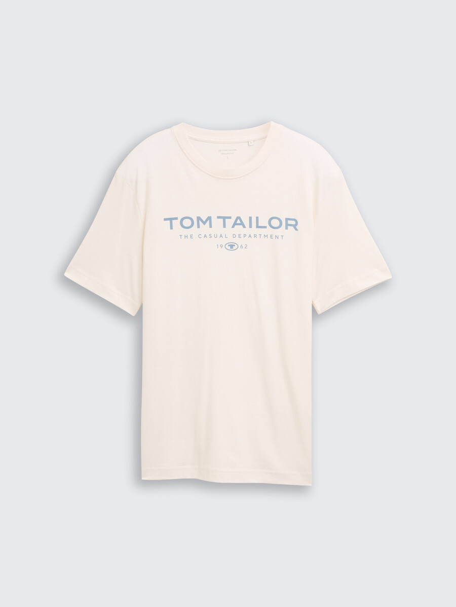 t-shirt in cotone con stampa del logo