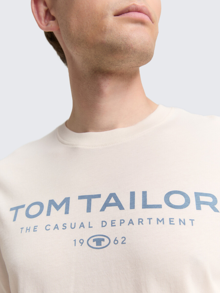 t-shirt in cotone con stampa del logo