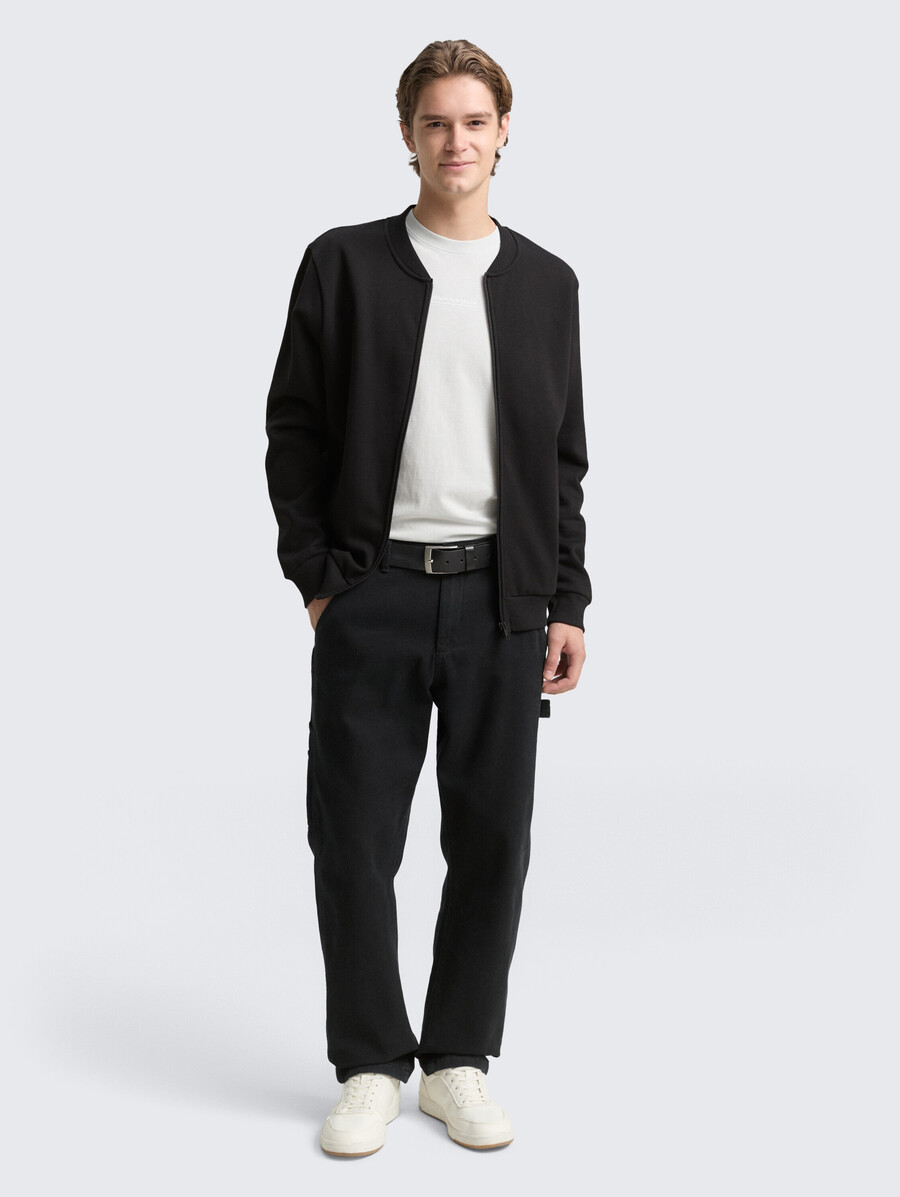 giacca felpata con collo bomber