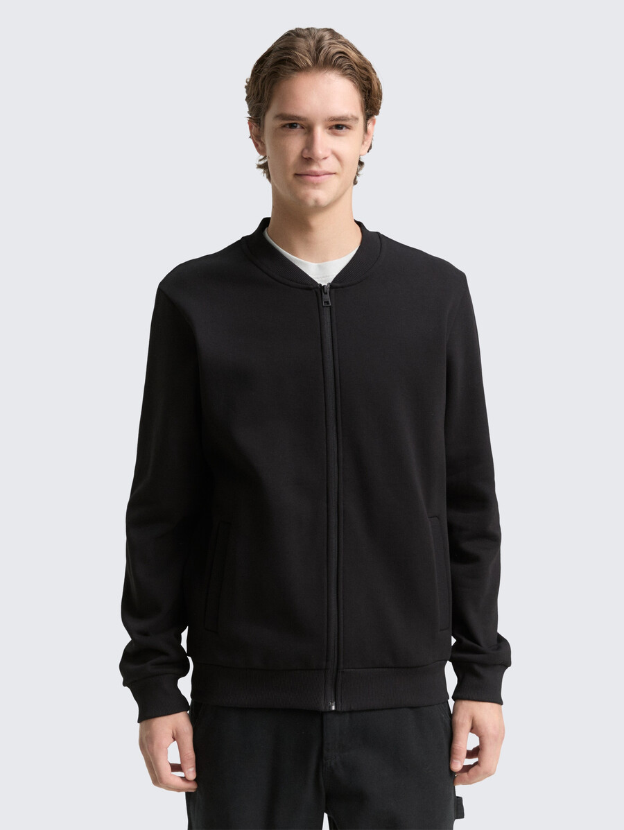 giacca felpata con collo bomber