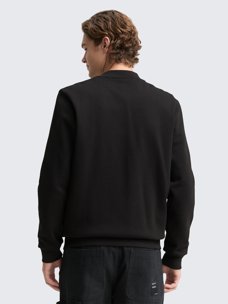 giacca felpata con collo bomber