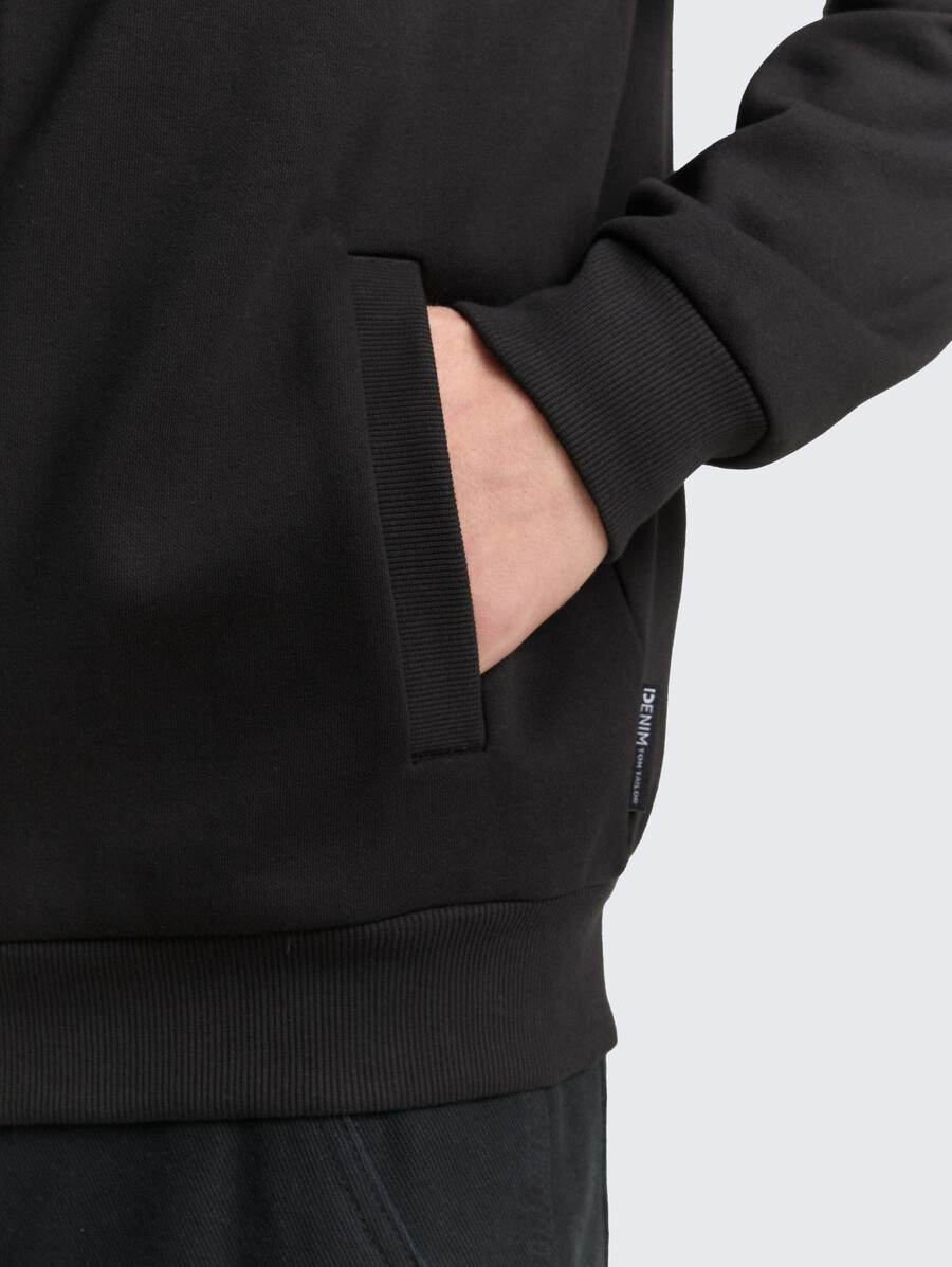 giacca felpata con collo bomber